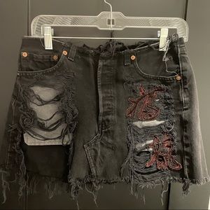 🛍 LF 🛍 One-of-a-kind Repurposed Levi’s Skirt